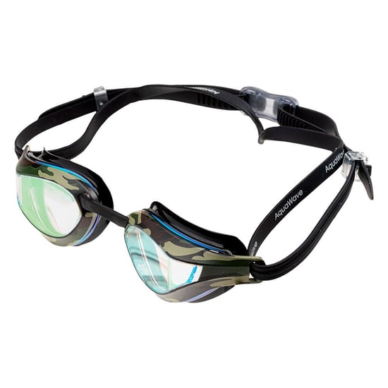 Aquawave Unisex Storm RC Camo zwembril voor volwassenen (Zwart/Groen) - Image 1