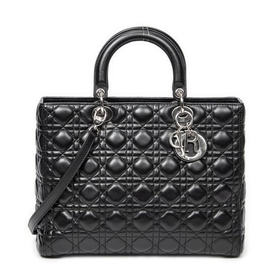 Large Lady Dior Zip Shoulder Bag - Image 1