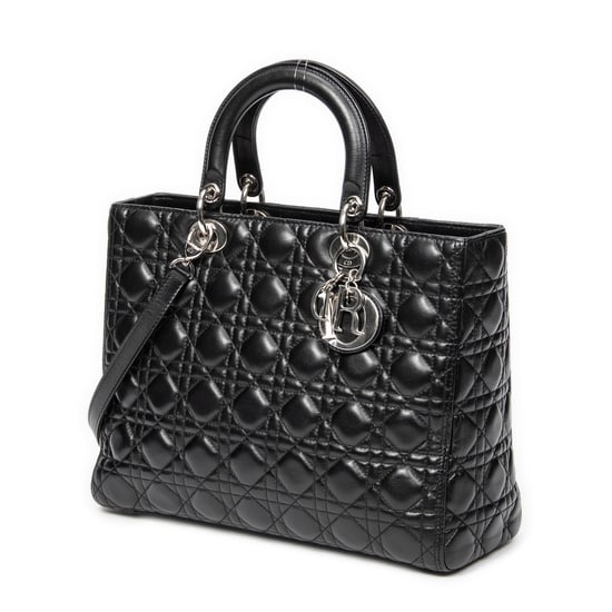 Large Lady Dior Zip Shoulder Bag - Image 2