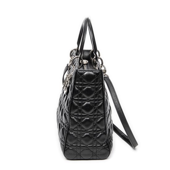 Large Lady Dior Zip Shoulder Bag - Image 3
