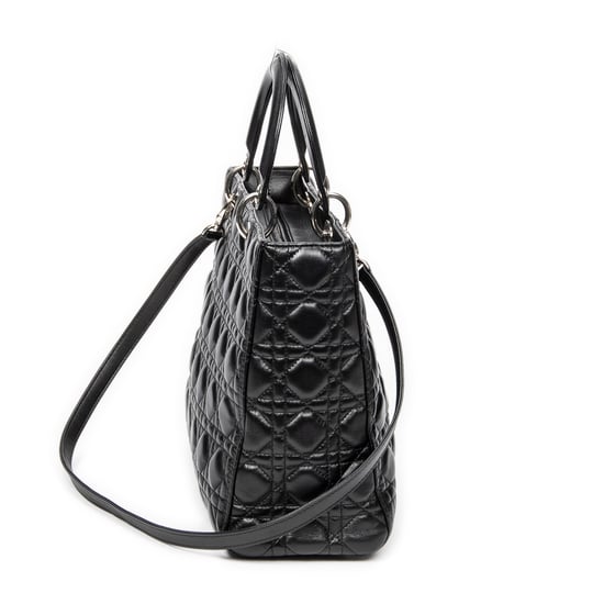 Large Lady Dior Zip Shoulder Bag - Image 4
