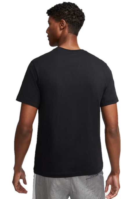Nike Sportswear Club Mens T Shirt in Black / White / Gold Logo - Image 2