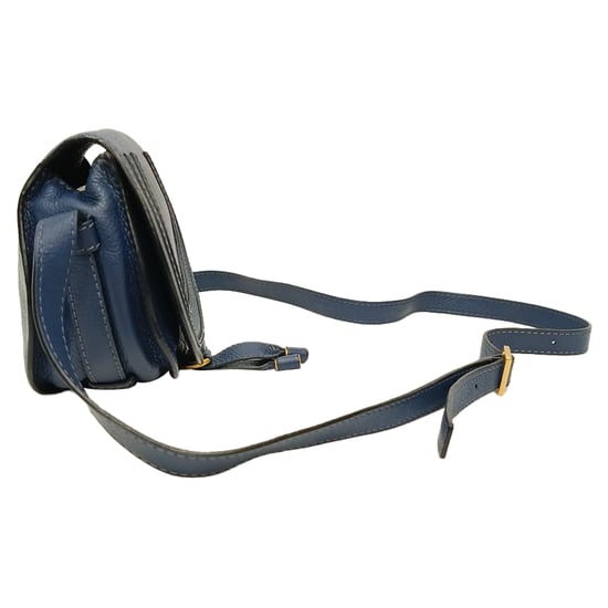Chloé Marcie kleine crossbodytas in blauw leer - Image 3
