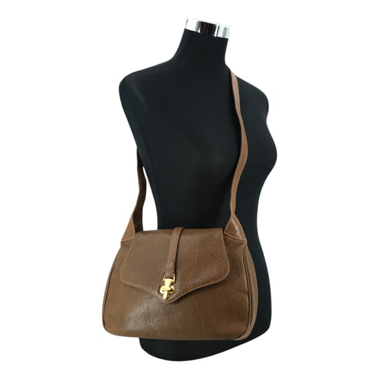 Gucci Vintage Läder Axelremsväska Hobo - Image 2
