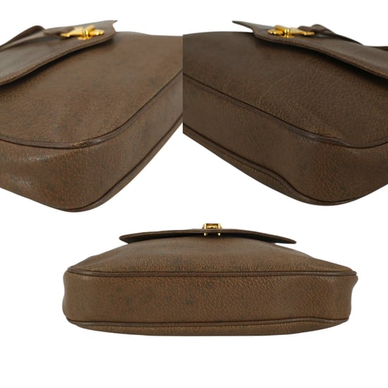 Gucci Vintage Läder Axelremsväska Hobo - Image 4