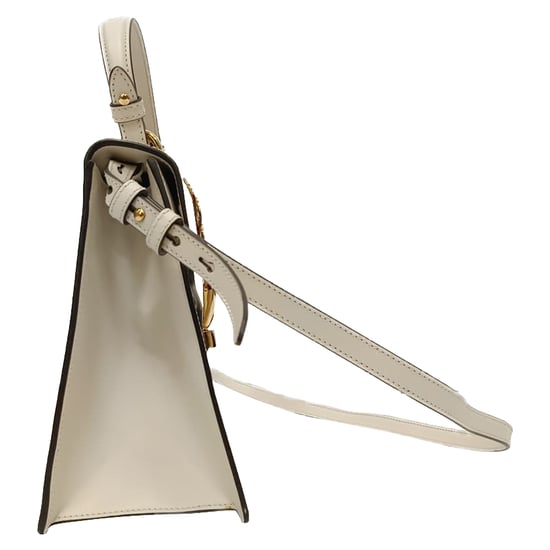 Gucci Medium Sylvie Top Handle-väska i vitt läder - Image 2