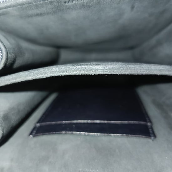 Dior Diorama verticale clutch met studs in marineblauwe katoenen denim - Image 5