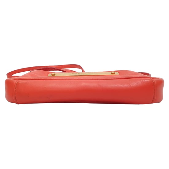 Marc by Marc Jacobs schoudertas met logo-plaatje in oranje leer - Image 4