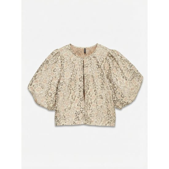 Vero Moda vmbarbara 2/4 o-neck top exp 10352600 birch leopard - Image 1