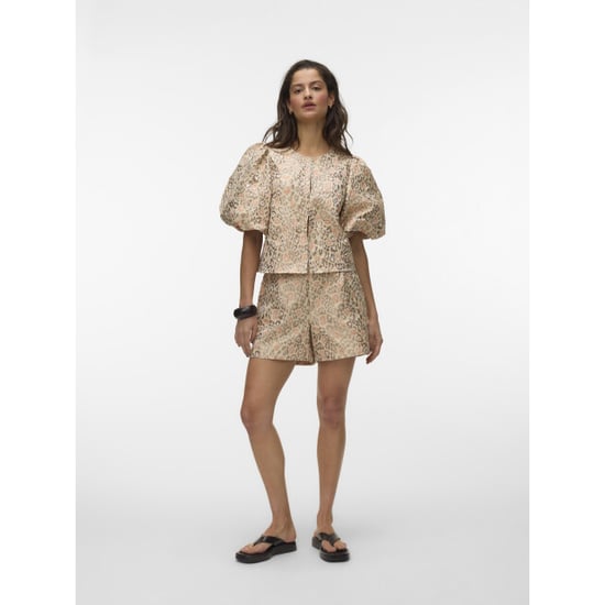 Vero Moda vmbarbara 2/4 o-neck top exp 10352600 birch leopard - Image 2