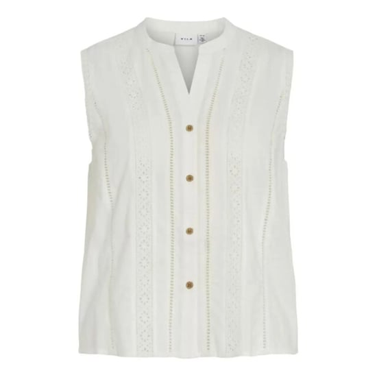 Vila vibecca s/l short lace top/rs 14116043 snow white - Image 2