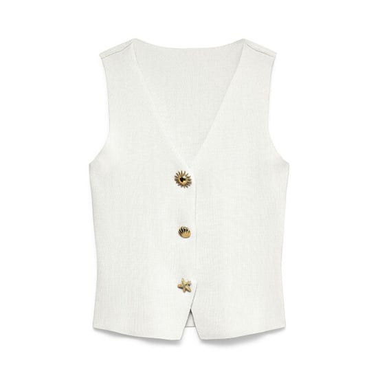 Vero Moda vmkylie sl vest knit top exp 10352563 snow white - Image 1
