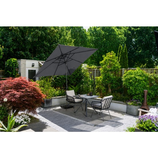 Garden Impressions Lotus parasolset 250x250 met voet en hoes - Image 6