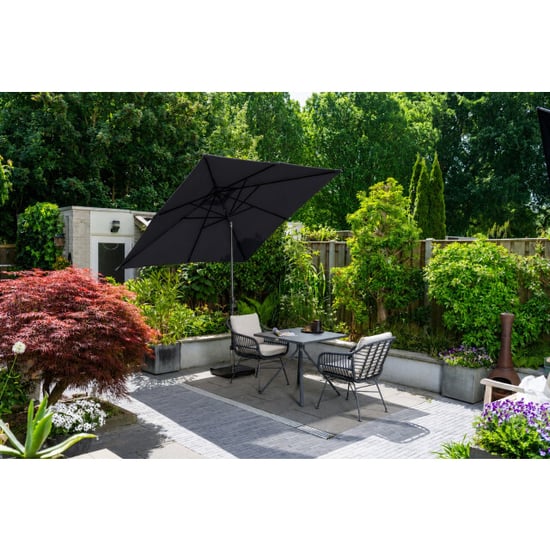 Garden Impressions Lotus parasolset 250x250 met voet en hoes - Image 6