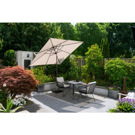 Garden Impressions Lotus parasolset 250x250 met voet en hoes - Image 6