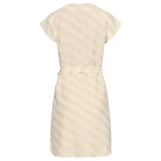Smashed Lemon Zomerse jurk met taillelint en diagonale print | - Image 4