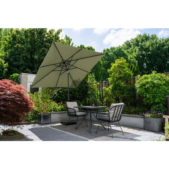Garden Impressions Lotus parasolset 250x250 met voet en hoes - Image 6