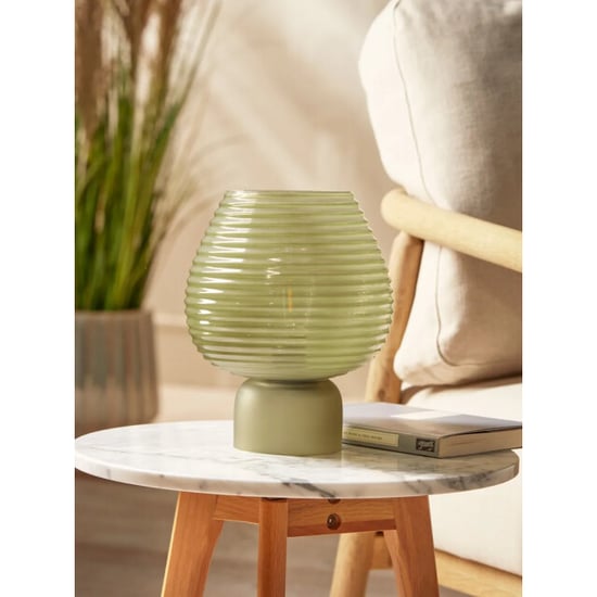Casa di Elturo Led tafellamp liora glazen – geribbeld glas – Ø18 x 23 cm – draadloze - Image 5