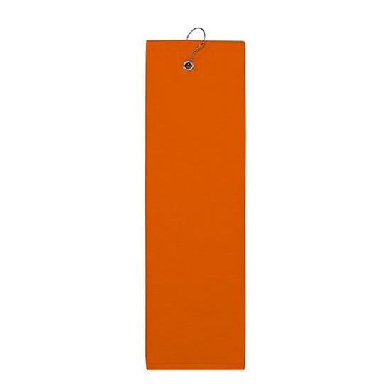 The One Towelling Effen vochtafvoerende golfhanddoek (Oranje) - Image 1
