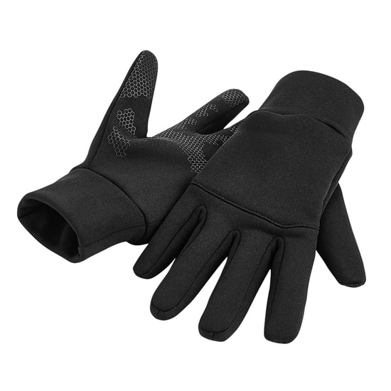 Beechfield Unisex Adults Softshell Sports Tech Gloves (Black) - Image 1