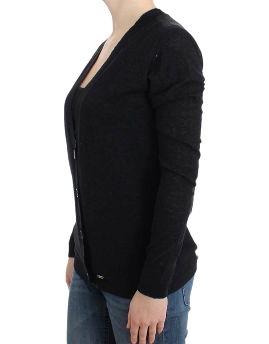Costume National Gray wool alpaca cardigan - Image 2