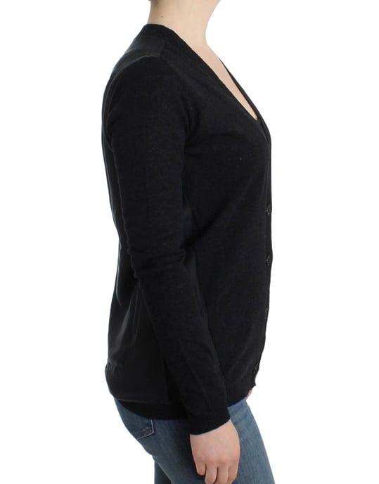 Costume National Gray wool alpaca cardigan - Image 4