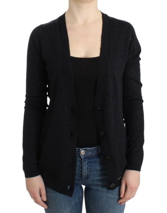 Costume National Gray wool alpaca cardigan - Image 5