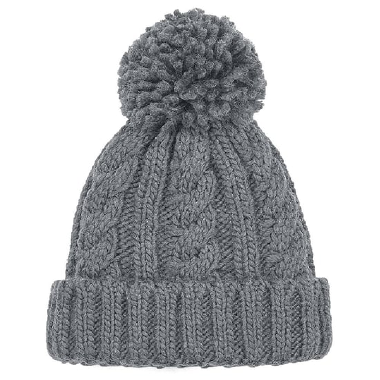 Beechfield Unsiex Volwassenen Kabelbreien Melange Beanie (Lichtgrijs) - Image 1