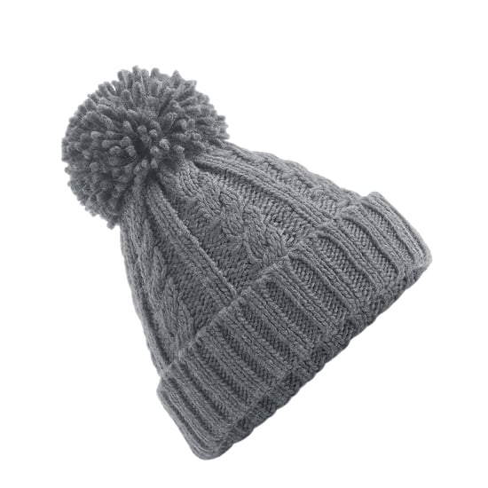 Beechfield Unsiex Volwassenen Kabelbreien Melange Beanie (Lichtgrijs) - Image 2