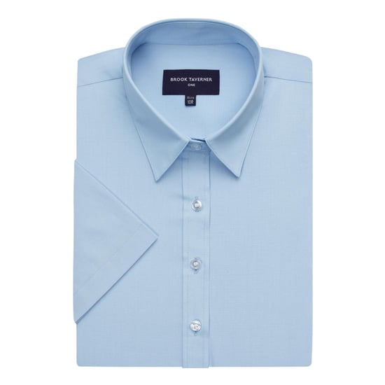 Brook Taverner Dames/Dames Eos Blouse met Korte Mouwen (Blauw) - Image 2
