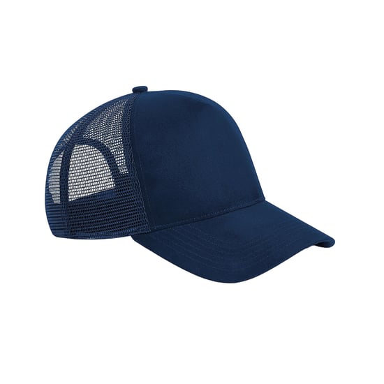 Beechfield Unisex volwassene suède Snapback Trucker pet (Franse marine) - Image 1