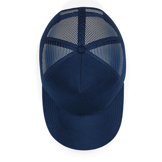 Beechfield Unisex volwassene suède Snapback Trucker pet (Franse marine) - Image 3