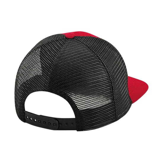 Beechfield Original 6 Panel Flat Peak Trucker Cap (Classic Red/Black) - Image 2