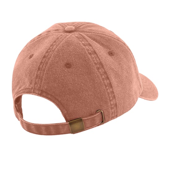 Beechfield Unisex Laag Profiel Vintage Denim-Look Cap (Vintage Oranje) - Image 2