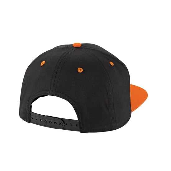 Beechfield Unisex Volwassen Contrast 5 Panel Snapback Cap (Zwart/Oranje) - Image 2