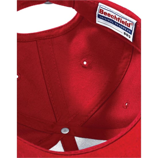 Beechfield Unisex Adult Pro-Style Heavy Brushed Cotton Baseball Cap (Classic Red) - Image 3