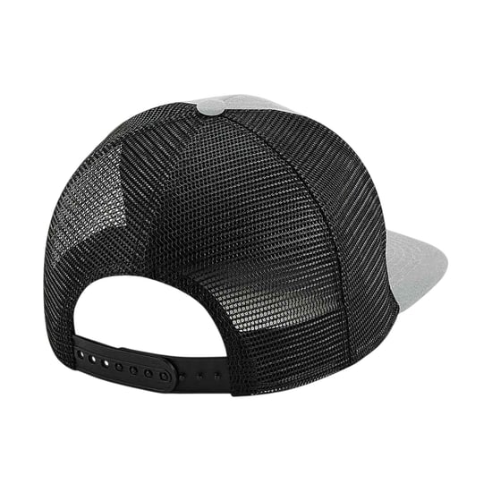 Beechfield Originele 6 Paneel Flat Peak Trucker Cap (Grijs/Zwart) - Image 2