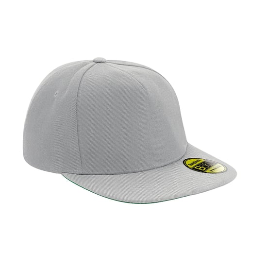 Beechfield Unisex Adult Original Flat Peak Snapback Cap (Grijs/Grijs) - Image 1