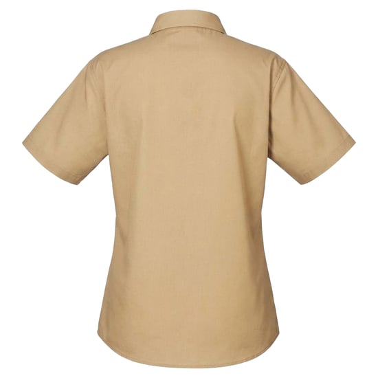 Premier Dames/Dames Popeline Blouse met Korte Mouwen (Khaki) - Image 2