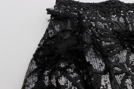 Paljetterad Blommig Shorts Smyckad - Image 6