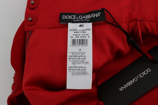 Dolce Gabbana Shorts Floral Embroidery High Waist - Image 6