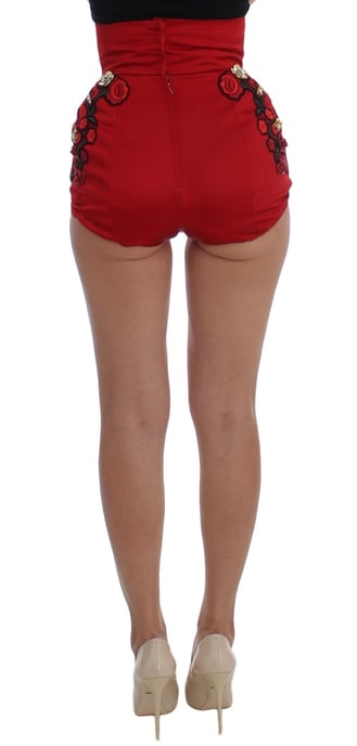 Blommönstrade Högmidjade Shorts - Image 2