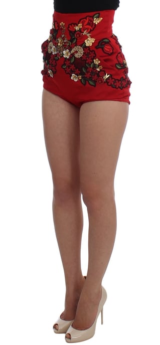 Blommönstrade Högmidjade Shorts - Image 4