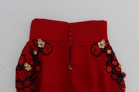 Blommönstrade Högmidjade Shorts - Image 5
