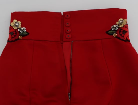 Dolce Gabbana Shorts High Waist Floral Embroidery - Image 5