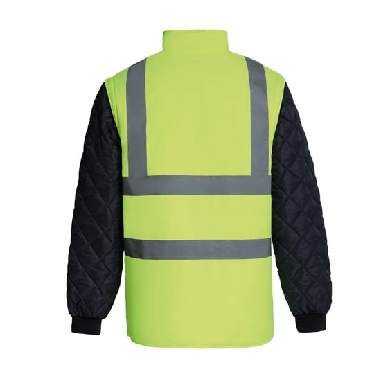Yoko Heren Quilted Afritsbare Mouwen Jas (Fluorescerend Geel) - Image 2