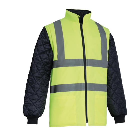 Yoko Heren Quilted Afritsbare Mouwen Jas (Fluorescerend Geel) - Image 3