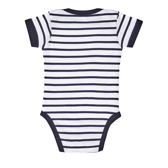 SOLS Baby Miles Gestreept Rompertje (Wit/Zwaar) - Image 2