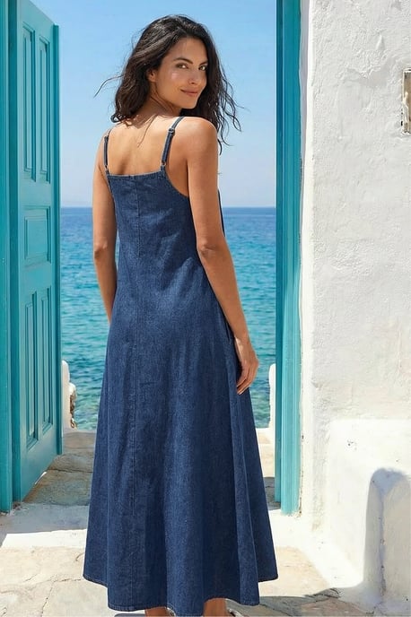Strappy A-Line Maxi Dress - Image 3