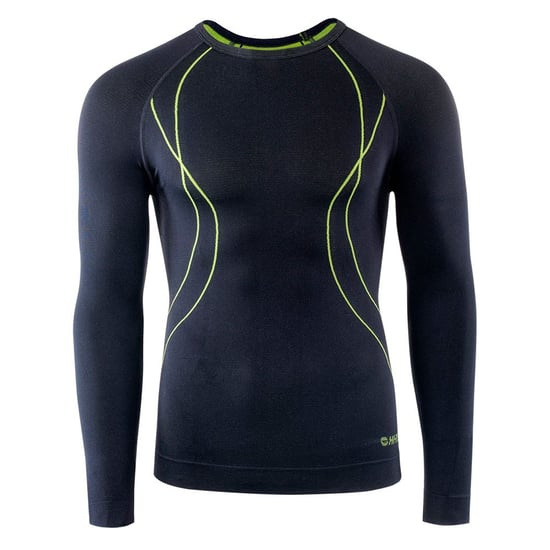 Hi-Tec Heren Ikar Logo Thermal Top (Zwart/Lime Punch) - Image 1